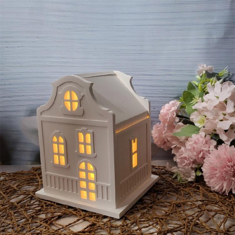 Handmade House Shape Charm Keychain Molds Stylish Sturdy Silicone Set Accessory for Craft Enthusiasts Daily Use