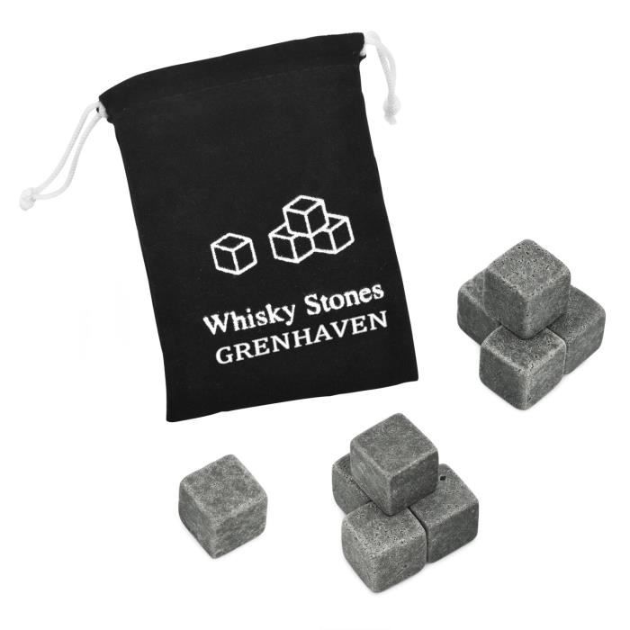 Glaçons en Pierre - ChangM - 9pcs - Stéatite Naturelle - Réutilisables - Sac de Rangement