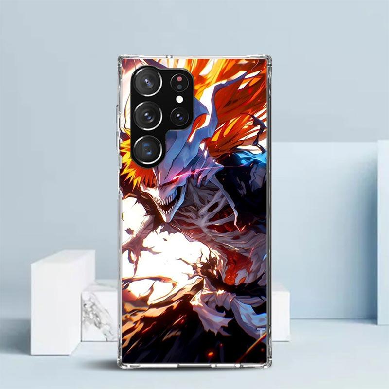 Kurosaki Ichigo Bleach Phone Case For Samsung Galaxy S24 S25 Edge S26 Ultra S22 S23 Plus S21 + S20 FE Soft TPU Back Cover Galaxy