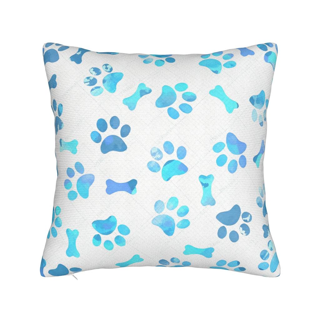 Pillow Cover Dog Paw Print And Bone Morden Pillow Case For Chair Sofa Home Decor Pillowcases