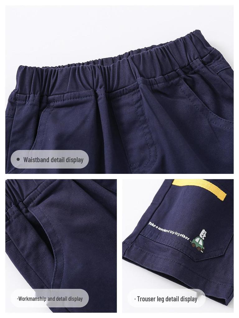 Korean Style Kids Summer 2026 Casual Cargo Shorts for Boys - Versatile, Lightweight, Trendy