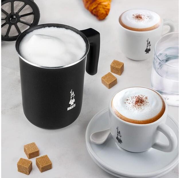 Вспениватель молока Bialetti Tutto Crema ручной, 3 чашки, черный