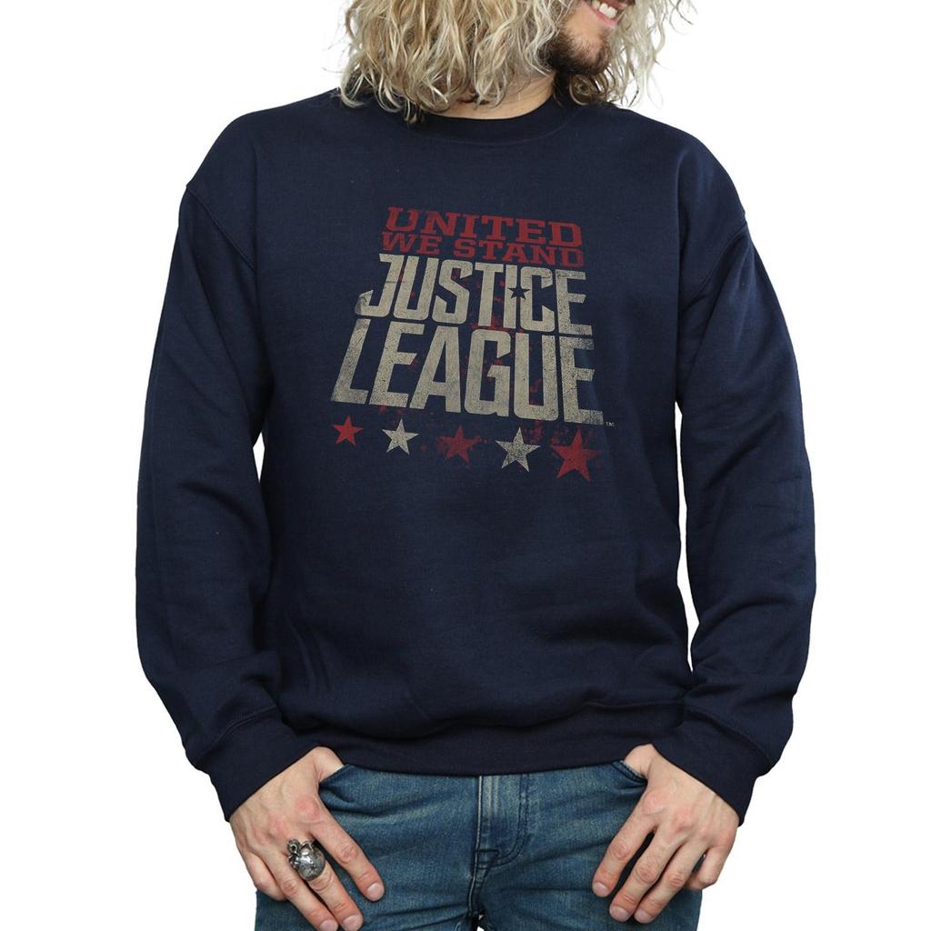 DC Comics Mens Justice League Movie United We Stand Sweatshirt