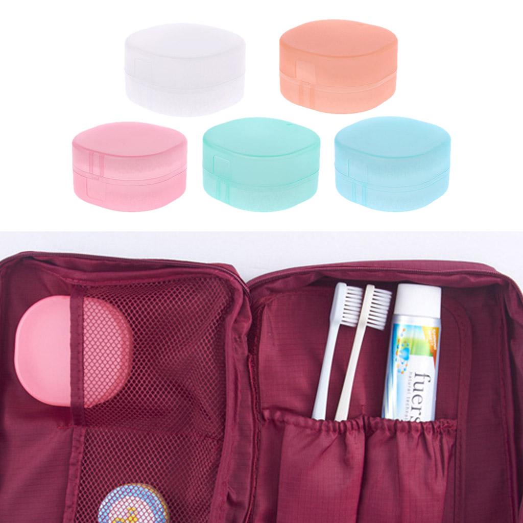Plastic Soap Box Sponge for Case Round Travel Box Sponge Soap Dishes for Case Leak Resistant Holder Home Kitchen Bathroo