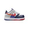 Nike Dunk Slip Resistant, Abrasion Resistant, Lightweight Low top Toddler Shoes White Blue Orange Infant And Toddler Baby FV2964-100