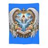 Jesus Christ Angelic Heart Religious Blankets Soft Warm Flannel Throw Blanket Bedding for Bed Living Room Picnic Travel Sofa