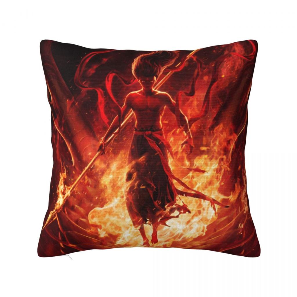 Nezha Birth Of The Demon Child Pillow Cases Ne Zha Cartoon Movie Cushion Covers Zippered Decor Pillowcover For Seat 40X40Cm
