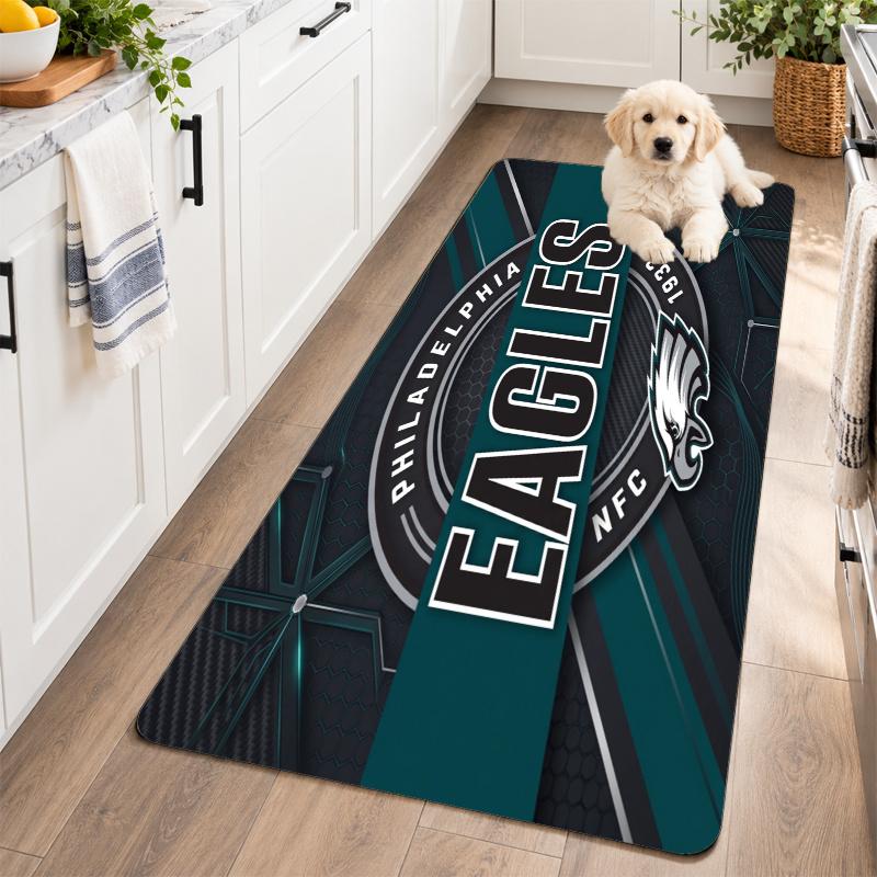 Flannel Kitchen Mat Philadelphia Eagles Soft Area Rug Non Slip Floor Carpet Home Decoration