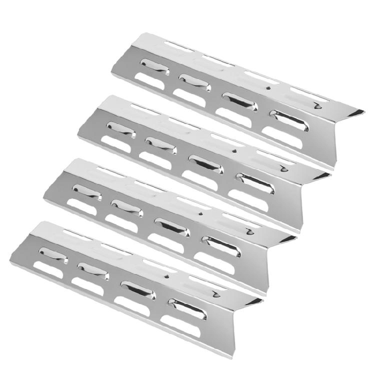 4 Stück Edelstahl Gasgrill Hitzeschutzblech Deflektor Grill Flammenlöscher