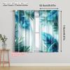 2pcs   Upscale Curtains 2D print Teal Peacock And Turquoise Feathers Versatile Polyester (without rod) Decorations For Home Use