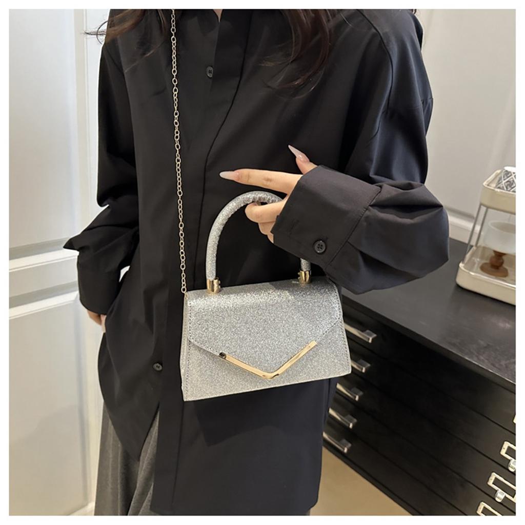 Pure Colour Women Trend Casual Simple Commuter Single Shoulder Crossbody Small Square Bag