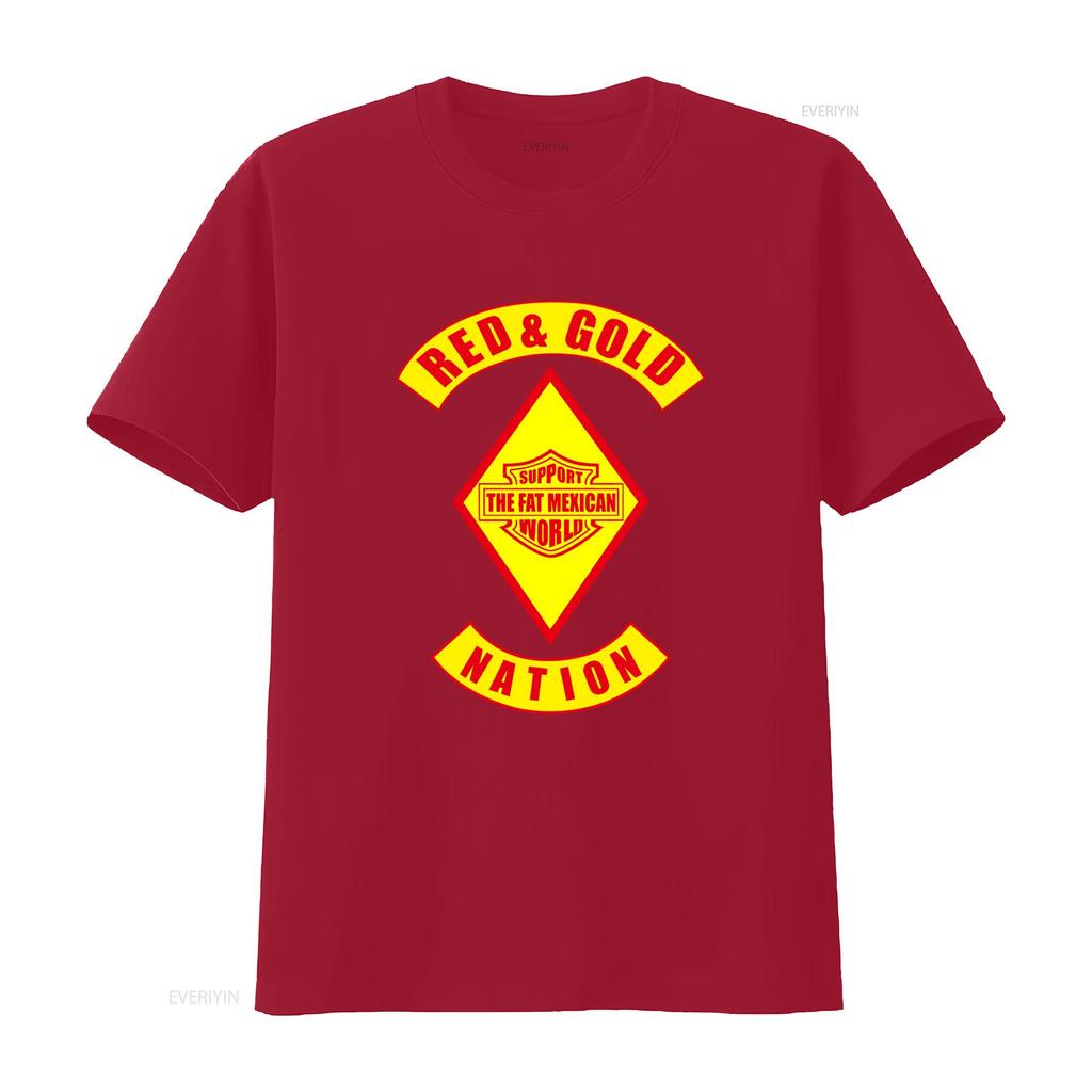 Red Gold Nation Bandidos Supporto T-shirt Messicano Grasso Mondo Fatta negli USA S 5XL vintage Lavata Comoda Leggermente alla Moda