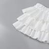 School Girls Dance Layered Tutu Skirt Elastic Waist Pleated Skirt Kids Performance Daily Wear Casual Party Outfit Ruffle Skirts