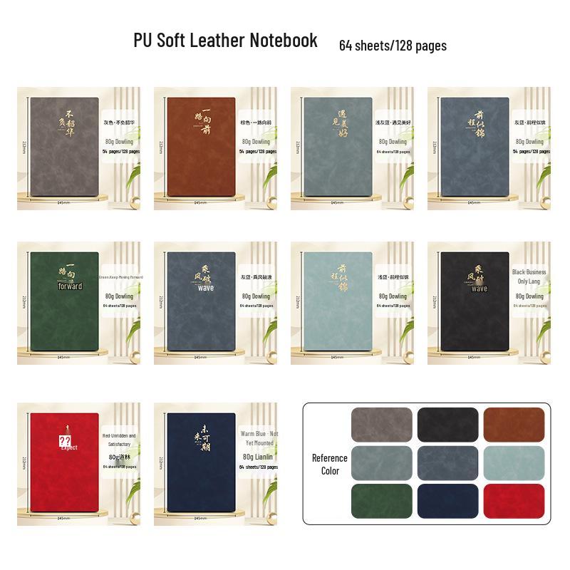 A5 Strap Notebook: Sleek, Portable, Custom Logo Business Journal with Diary Large