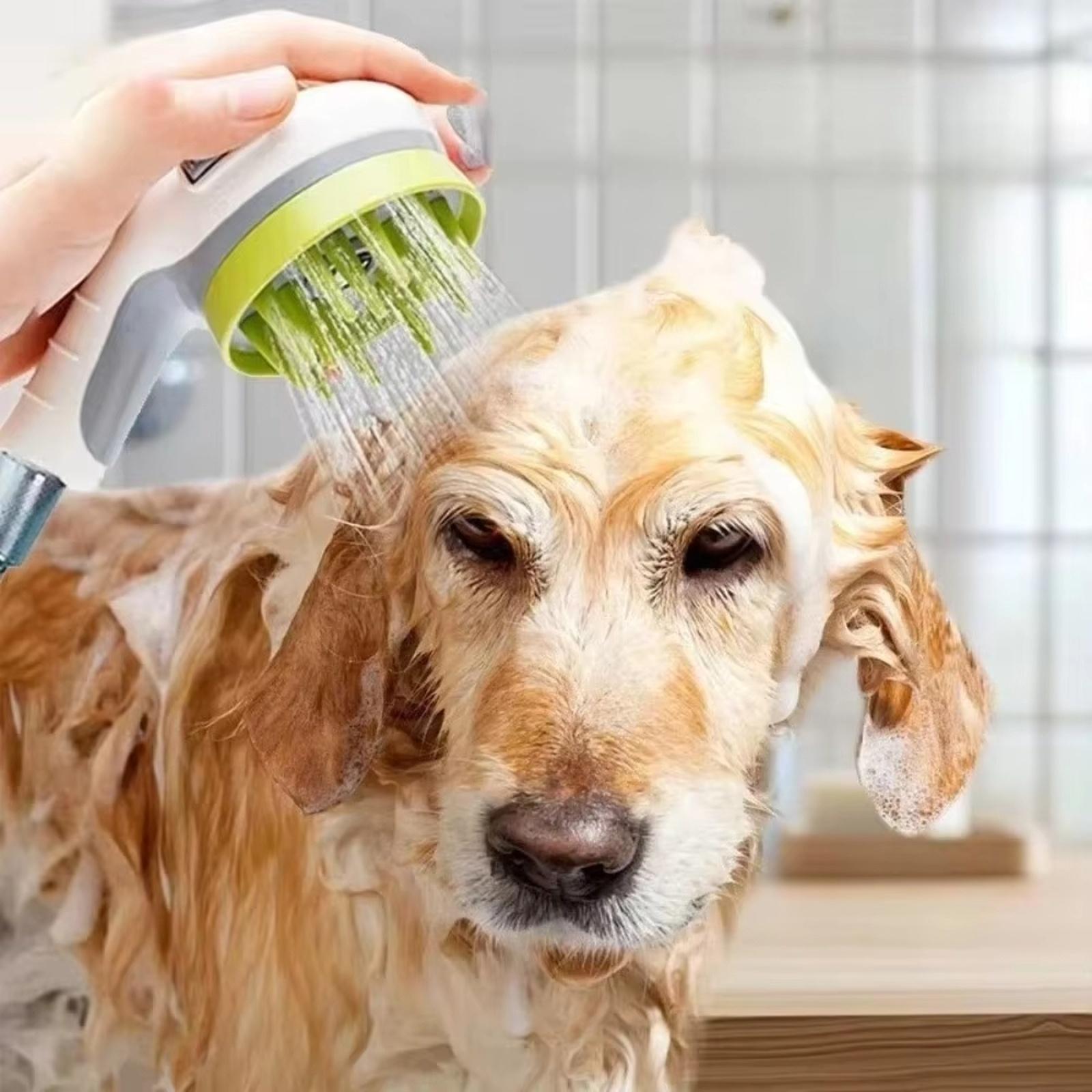 Dog Shower Attachment, Dogs Shower Sprayer Attachment with Massage Head, Dog Shower Brush for Bathroom Shower Arm one size