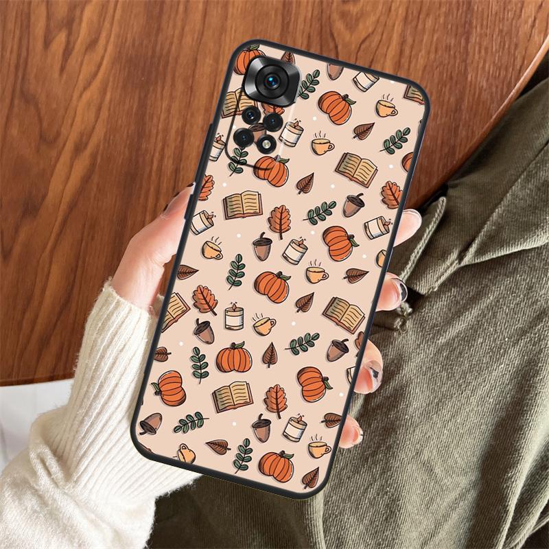 

Autumn Leaves Fall Pumpkin Case For Xiaomi Redmi Note 14 Pro 13 12 11 10 15 Pro Plus Redmi 15 C 13 10C 12C 13C 14C Cover Redmi Note 13 Pro 4G