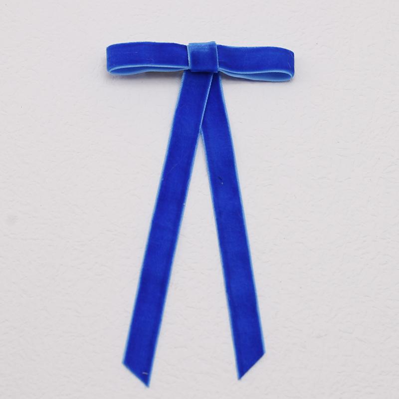 Lystrfac Vintage Schwarzes Samt Schleife Haarspangen für Frauen Langes Band Haarnadel Einfache Top-Klammer Damen Haarklammern Haaraccessoires