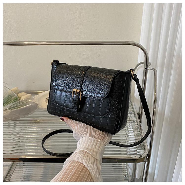 Womens Crossbody Trendy Shoulder Bag With Solid Color Design For Streetwear