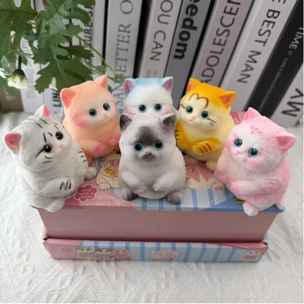 Slow Rebound Cat Squeeze Toy Realistic Cat Cat Pinching  Toy Cat Squishy Toy  For Adults