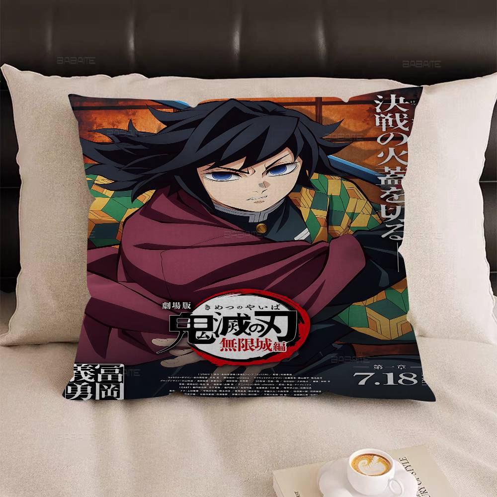Anime Tomioka GGiyuu Pillow Cover Design Cushion Cover Decor Holiday Decorati