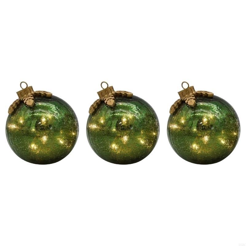 

Pack of 3 Christmas Display Items LED Lights Battery Operation зелёный