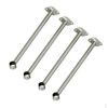 4x Stainless Steel Wardrobe Lever Bracket Curtain Rod Support Holder