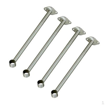 4x Stainless Steel Wardrobe Lever Bracket Curtain Rod Support Holder