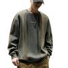 Men's Retro Patchwork Knit Hoodie: Heavyweight, Loose-Fit, Plus Size, Long Sleeve for Autumn & Winter