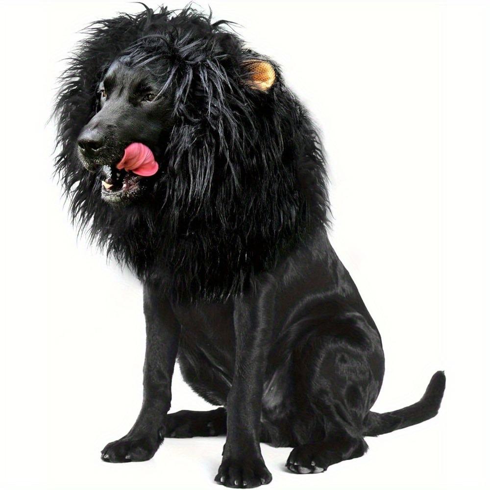 Lion Mane Wig with Ears for Dogs - Pet Costume Headgear for Halloween