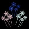 Neue 4 Stück Schneeflocke Kuchentopper Mädchen Weihnachten Geburtstag Cupcake Topper Babyparty Hochzeitsparty Glitzer Kuchen Deko Zubehör