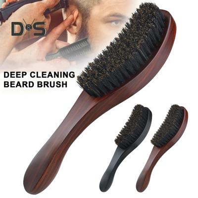 Spazzola Wave Brush Uomo Styling Spazzola per barba in legno Spazzola per capelli con setole Accessorio per lo styling della barba per casa Salone Viaggio