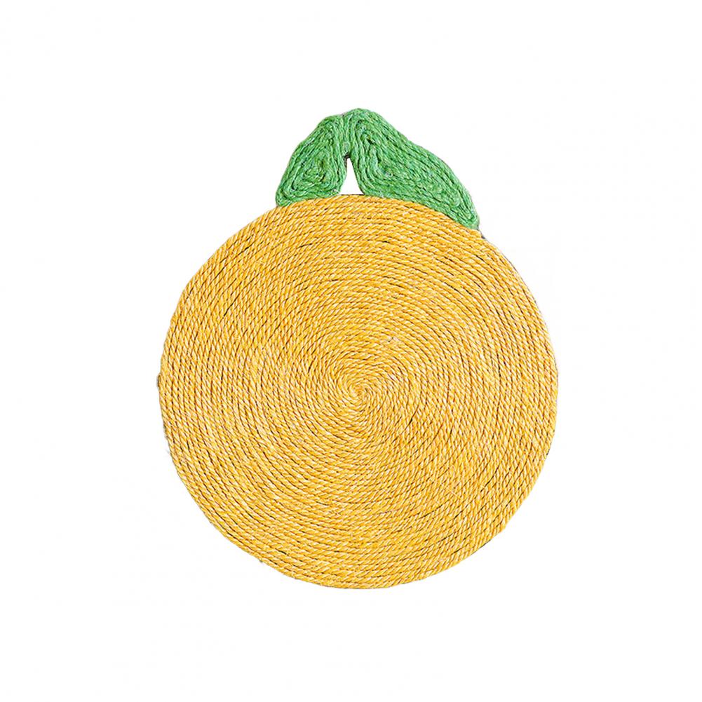 Hanging Claw Grinder Easy to Clean Cat Scratching Pad Natural Sisal Cat Scratcher Mat for Indoor Cats Flower Orange Shape Claw