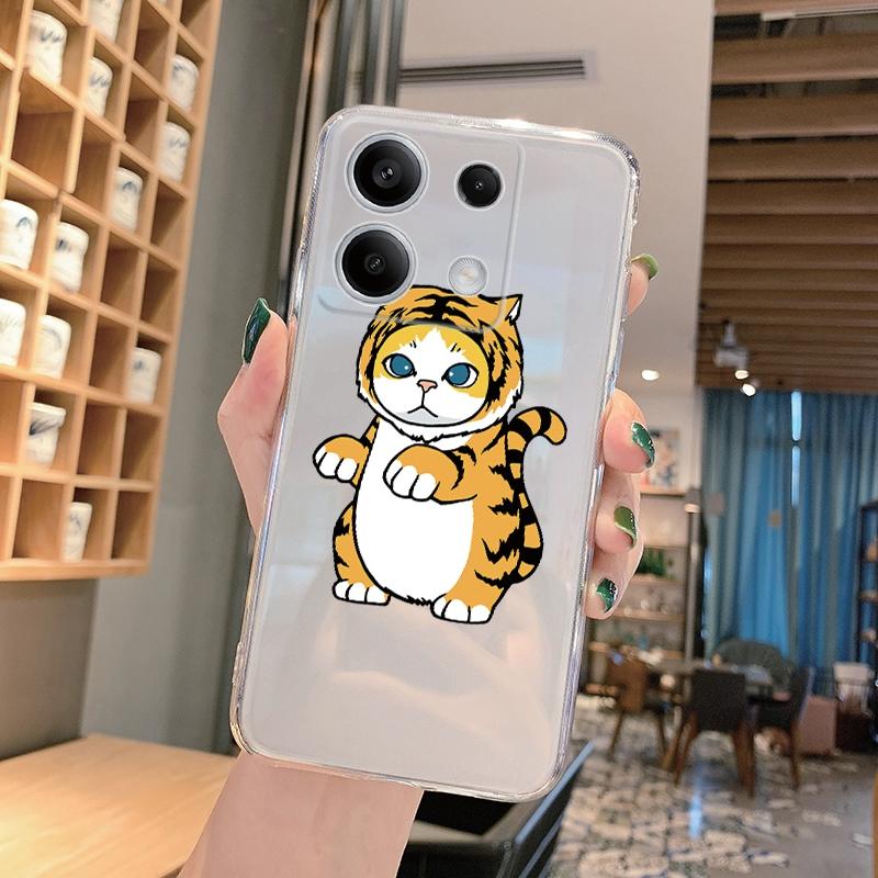 

М який силіконовий прозорий чохол із веселим малюнком для Xiaomi Redmi Note 13 Pro Poco C65 Samsung A55 A35 M35 Захисний протиударний чохол для камери iPhone iPhone 15 Plus