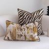 Luxury Decorative Throw Pillow Covers Abstract Brushstroke & Zebra Striped Woven Cushion Cases Pillowcase for Couch Home Decor