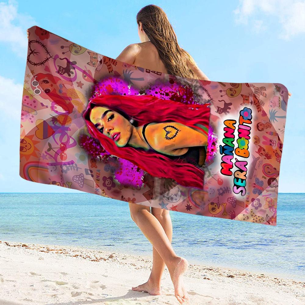 Karol g Manana Sera Bonito Beach Towels Shower Towel Sauna Travel Spa Microfiber Quick Dry Gym Accessories Cute Room Decor
