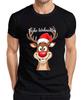 Merry Christmas Reindeer Rudolph Cartoon Funny Santa Hat Mens T-Shirt-