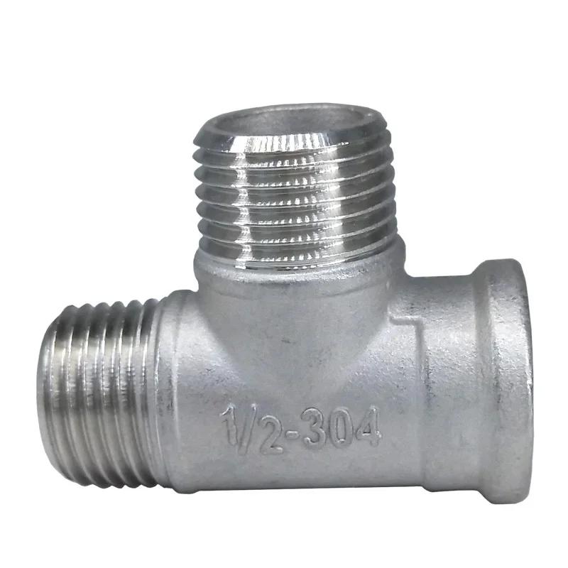 1/4" 3/8" 1/2" 3/4" 1" 1-1/4" 1-1/2" 2" Tee a T BSP Maschio Femmina Divisore a 3 Vie Raccordo Tubo in Acciaio Inossidabile 304 Connettore Acqua Gas