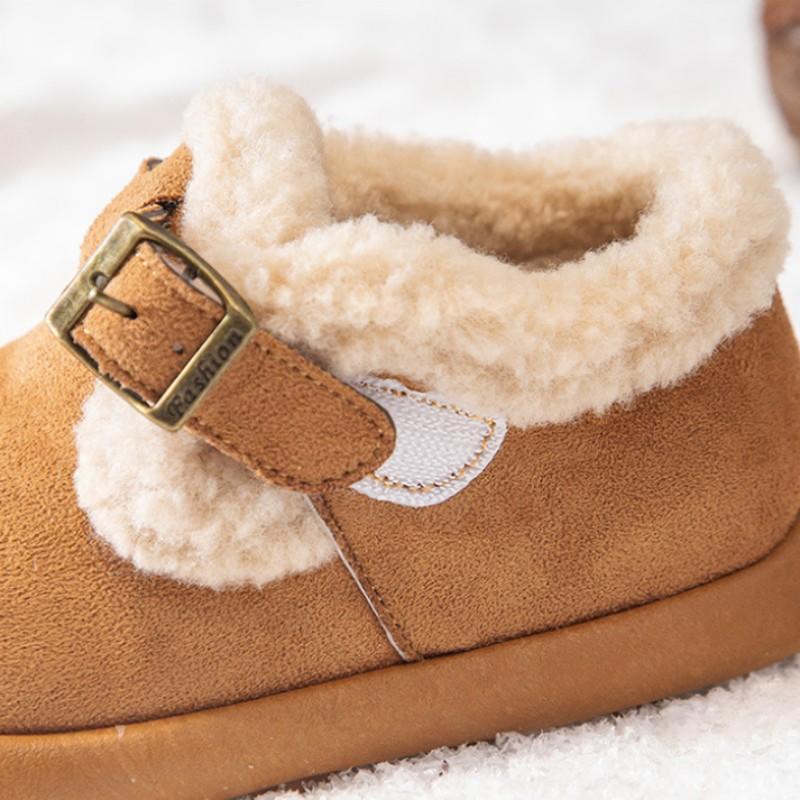 Girls' casual shoes winter  new children's snow boots girls' warm fur shoes with added velvet baby cotton sports shoes 26-37