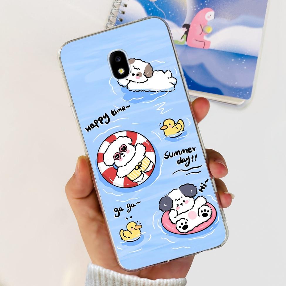 Case For Samsung J3 J5 J7 2017 Cover Cute Cartoon Cat Fashion Flowers Back Cover For Samsung Galaxy J7 2017 Phone Case