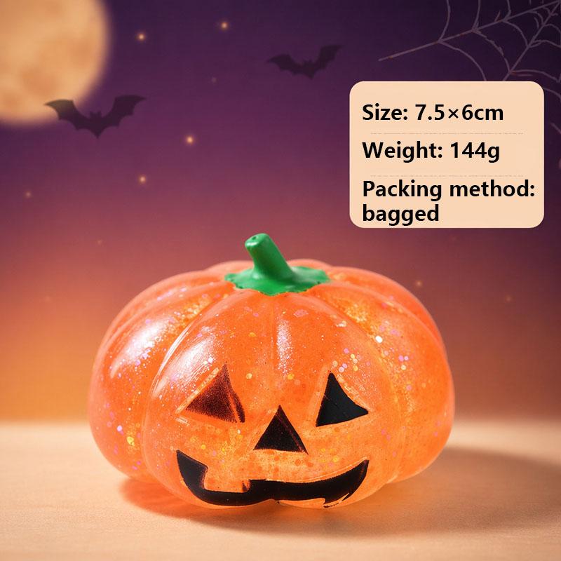 4-Pcs Halloween Pumpkin Maltose Stress Ball Squishies Toy Soft Stress Ball Squishy Slow Rebound Fidget Toy Relax Toys