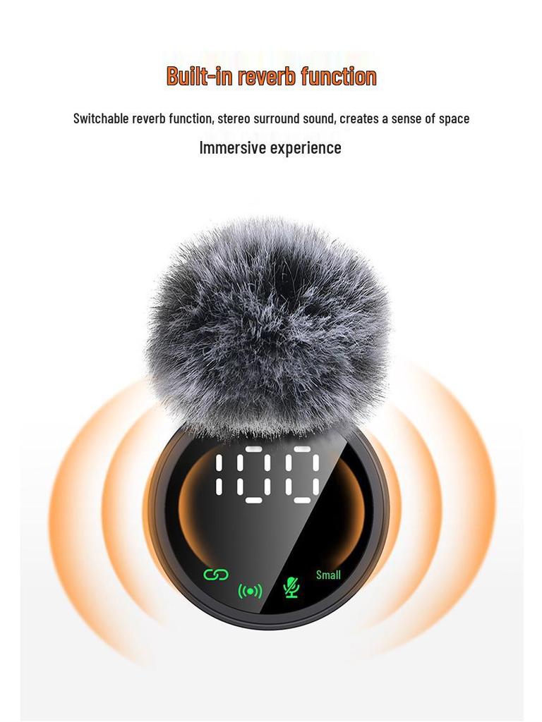 A8 Wireless Lavalier Microphone: 3-in-1 Noise Reduction for Outdoor Live Audio Recording & Universal Camera Use