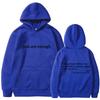 Men's and women's fleece sweater plain letter print pocket drawstring print hoodie