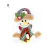 Christmas Bell Pendant Christmas Doll Cartoon Metal Round Bell Pendant Christmas Tree Decoration