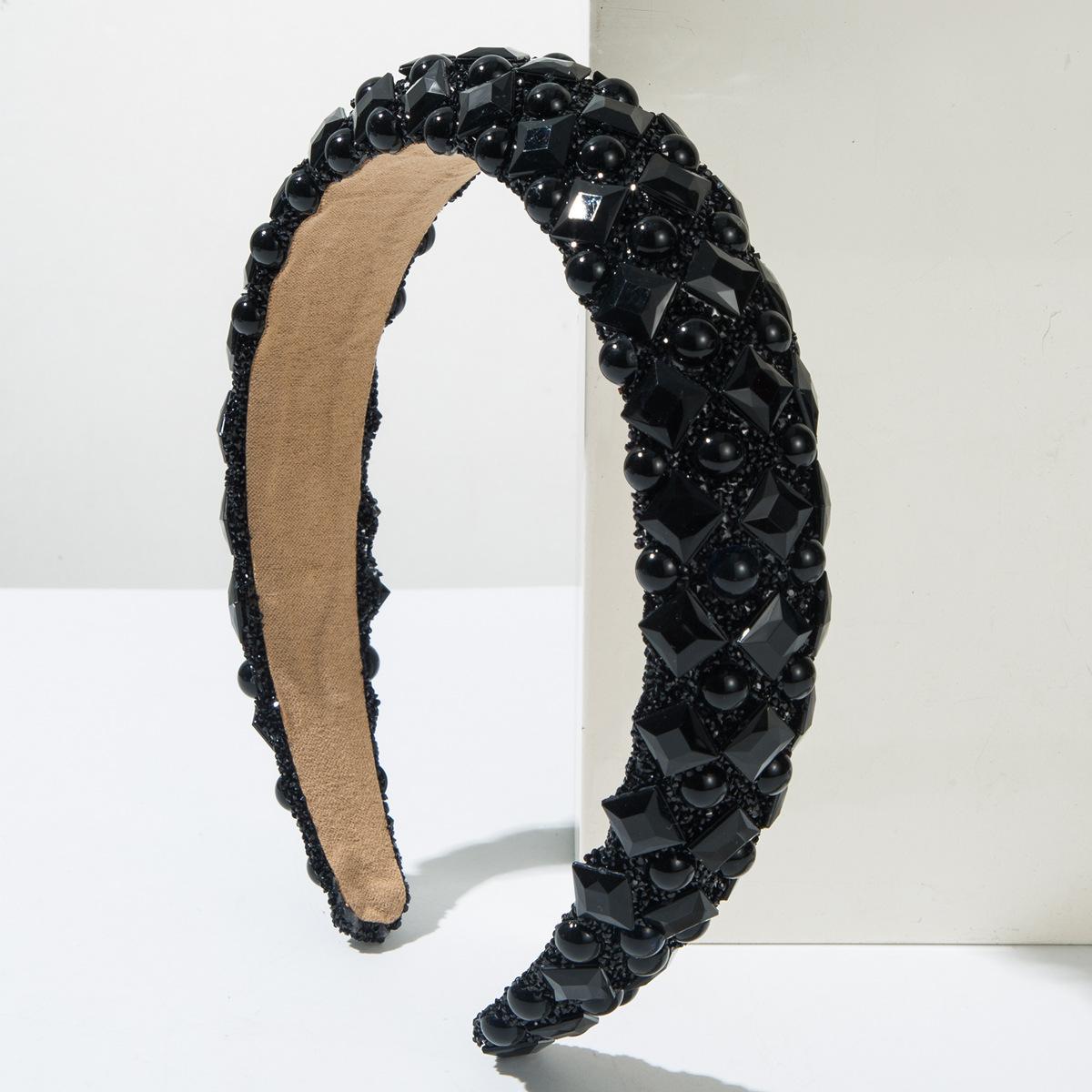 

Корейська Мода Смола Перли Важка Промисловість Розкіш Високий Смак Повна Діамантова Пов язка на Голову Темперамент Аксесуари для Волосся