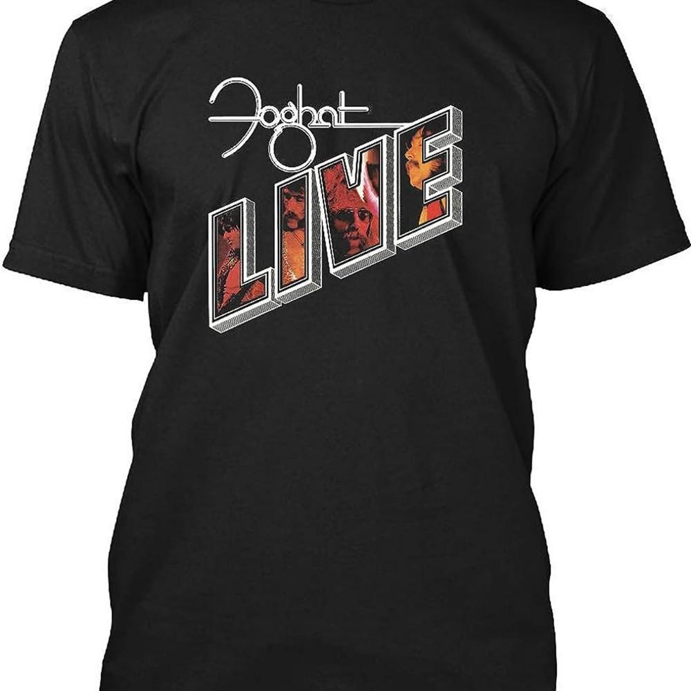 retro VTG Foghat band Black T-shirt Unisex cotton Tee Unisex T-Shirt S
