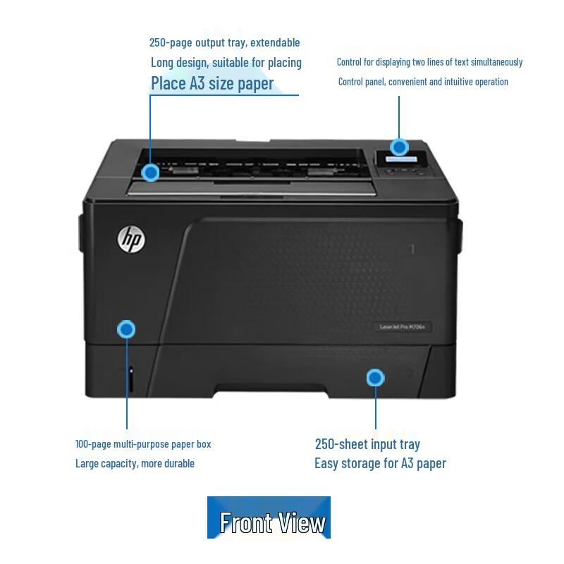 HP M706n A3 Black and White Laser Printer CN plug (adapter included)