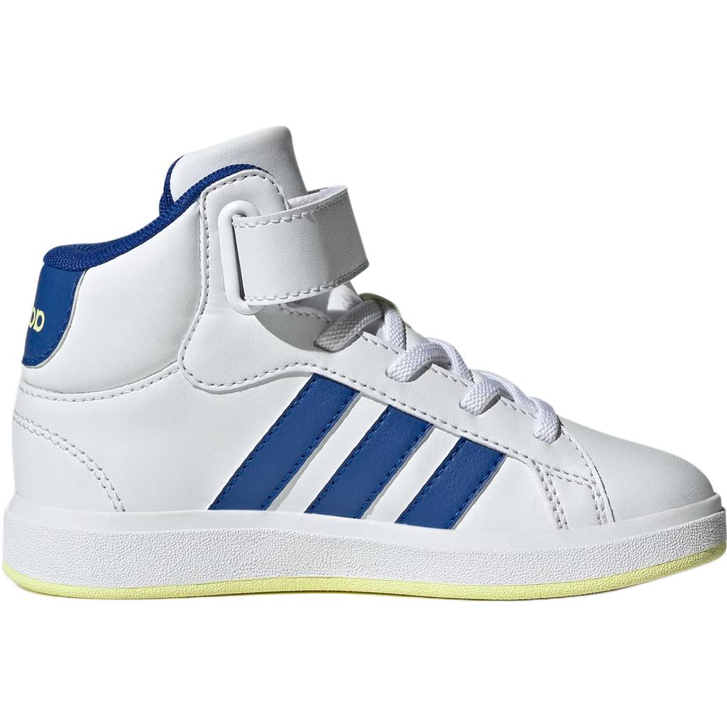 Adidas Grand Court Fashion Versatile Mid-Top Kids Sneakers Kids Sneakers White Blue JR2584