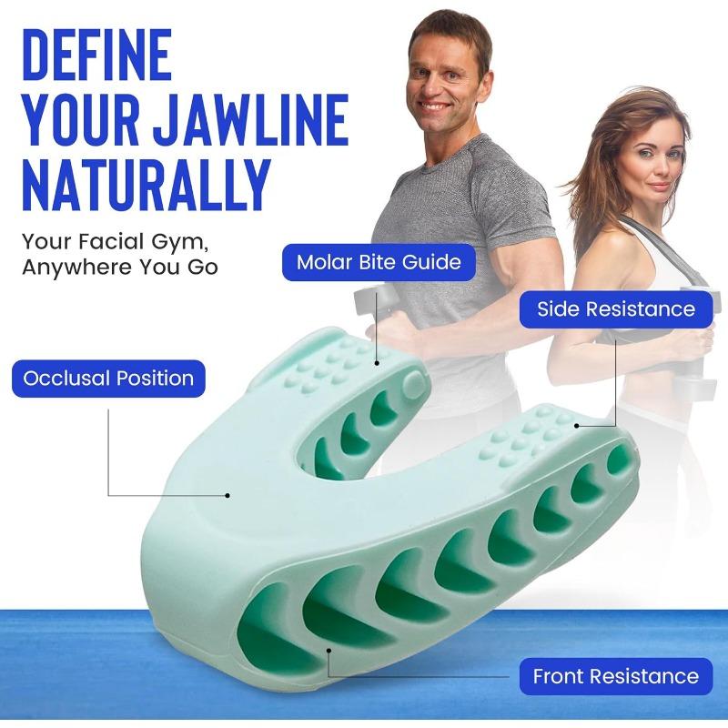 Reduktor dvojité brady Cvičební pomůcka na čelist – Skulptor čelistní linie a zeštíhlovač obličeje pro ženy a muže – Podporuje pohyb čelisti a napomáhá přirozené funkci čelisti