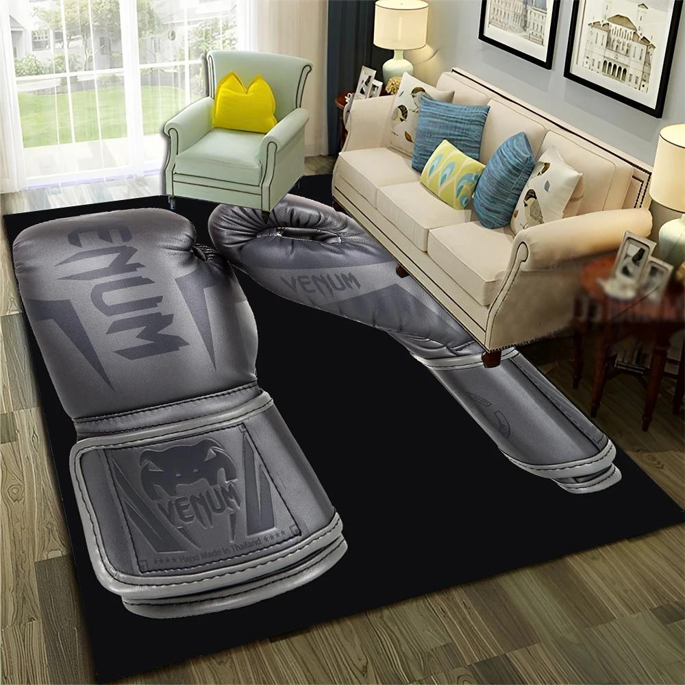 HD Boxer Fight HD Boxing Gloves 3D Carpet Rug for Home Living Room Bedroom Sofa Doormat Decor,Child Area Rug Non-slip Floor Mat