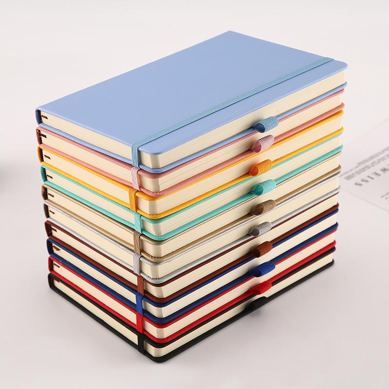 Strap This Simple High-value Thickened A5 Notebook Custom Logo Gift Notepad Hand Ledger with Main Push Strap Gift Box